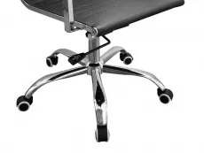 Core Products Core Loft Black Faux Leather and Chrome Office Chair