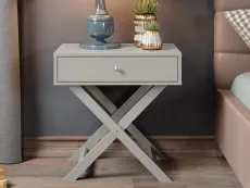 Core Options Grey 1 Drawer Petite Bedside Table