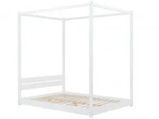 Birlea Birlea Darwin White Four Poster Wooden Bed Frame