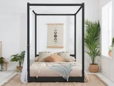 Birlea Darwin 5ft King Size Black 4 Poster Wooden Bed Frame