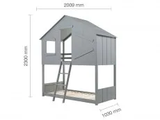 Birlea Birlea Safari Grey Wooden Bunk Bed Frame