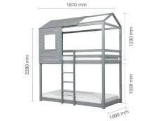 Birlea Birlea Adventure Grey Wooden Bunk Bed Frame