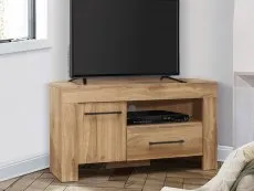 Birlea Birlea Compton Oak 1 Door 1 Drawer Corner TV Cabinet