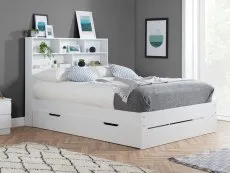 Birlea Birlea Alfie White Wooden 1 Drawer Storage Bed Frame