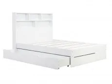 Birlea Furniture & Beds Birlea Alfie 4ft Small Double White Wooden 1 Drawer Bed Frame