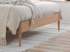 Birlea Furniture & Beds Birlea Leonie 4ft6 Double Rattan Oak Wooden Bed Frame