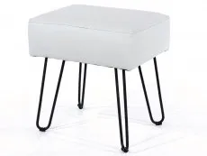 Core Products Core Soft Furnishings Grey Faux Leather Rectangular Stool