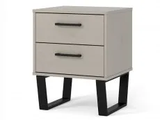 Core Products Core Texas Grey Waxed Pine 2 Drawer Bedside Table
