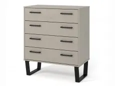Core Core Texas Grey Waxed Pine 4 Drawer Chest of Drawers