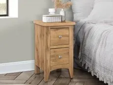 Birlea Birlea Hampstead Oak 2 Drawer Small Bedside Table