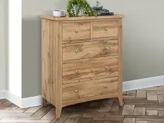 Birlea Furniture & Beds Birlea Hampstead Oak 3+2 Drawer Chest of Drawers