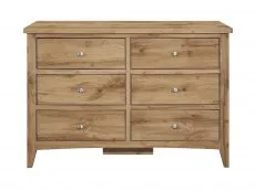 Birlea Birlea Hampstead Oak 3+3 Drawer Wide Chest of Drawers