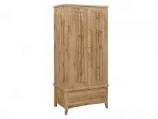 Birlea Furniture & Beds Birlea Hampstead Oak 2 Door 1 Drawer Double Wardrobe