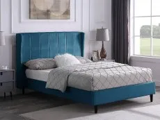 Seconique Seconique Amelia 5ft King Size Blue Fabric Bed Frame