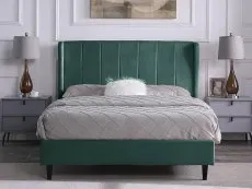 Seconique Seconique Amelia Green Fabric Bed Frame