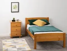 Seconique Seconique Amber 3ft Single Antique Pine Wooden Bed Frame