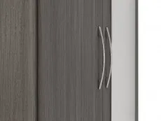 Seconique Seconique Nevada Black 2 Door 1 Drawer Mirrored Wardrobe