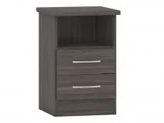 Seconique Seconique Nevada Black 2 Drawer Bedside Table