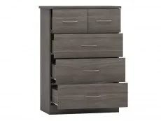 Seconique Seconique Nevada Black 3+2 Drawer Chest of Drawers