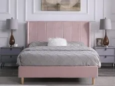 Seconique Seconique Amelia 5ft King Size Pink Fabric Bed Frame