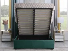 Seconique Seconique Amelia Green Fabric Ottoman Bed Frame