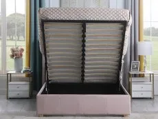 Seconique Seconique Amelia Pink Fabric Ottoman Bed Frame