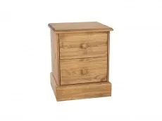 Core Core Cotswold Pine 2 Drawer Wooden Petite Bedside Table