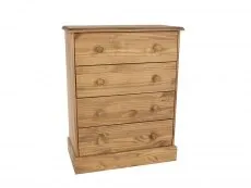 Core Core Cotswold Pine 4 Drawer Wooden Chest of Drawers