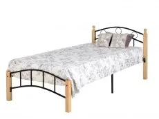 Seconique Seconique Luton 3ft Single Black and Beech Metal Bed Frame