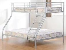 Seconique Seconique Tandi 3ft plus 4ft6 Silver Metal Bunk Bed Frame