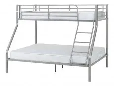 Seconique Seconique Tandi 3ft plus 4ft6 Silver Metal Bunk Bed Frame