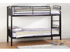 Seconique Seconique Ventura 3ft Black Metal Bunk Bed Frame