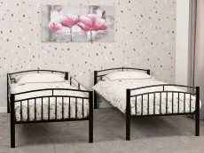 Seconique Seconique Ventura 3ft Black Metal Bunk Bed Frame