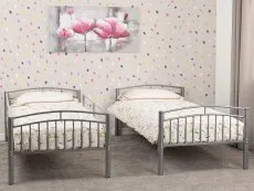 Seconique Seconique Ventura Silver Metal Bunk Bed Frame