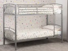 Seconique Seconique Ventura 3ft Silver Metal Bunk Bed Frame