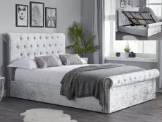 Birlea Birlea Sienna Steel Crushed Velvet Ottoman Bed Frame