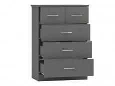 Seconique Seconique Nevada Matt Grey 3+2 Drawer Chest of Drawers