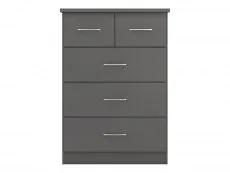 Seconique Seconique Nevada Matt Grey 3+2 Drawer Chest of Drawers