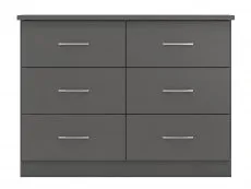 Seconique Seconique Nevada Matt Grey 3+3 Drawer Chest of Drawers