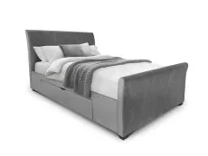Julian Bowen Julian Bowen Capri 6ft Super King Size Dark Grey Fabric 2 Drawer Bed Frame
