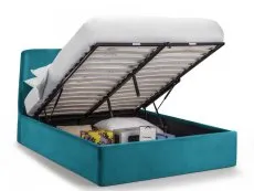 Julian Bowen Frida 4ft6 Double Teal Velvet Fabric Ottoman Bed Frame