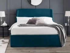 Julian Bowen Frida 4ft6 Double Teal Velvet Fabric Ottoman Bed Frame