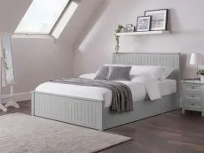 Julian Bowen Maine 4ft6 Double Dove Grey Wooden Ottoman Bed Frame