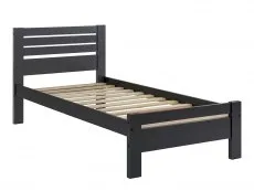 Seconique Toledo 3ft Single Grey Wooden Bed Frame