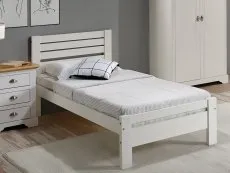 Seconique Seconique Toledo 3ft Single White Wooden Bed Frame