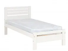 Seconique Seconique Toledo 3ft Single White Wooden Bed Frame