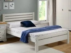 Seconique Seconique Toledo 5ft King Size White Wooden Bed Frame