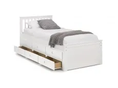 Julian Bowen Julian Bowen Maisie Surf White Wooden Guest Bed Frame