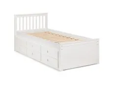 Julian Bowen Julian Bowen Maisie Surf White Wooden Guest Bed Frame