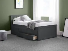 Julian Bowen Maisie 3ft Single Anthracite Wooden Guest Bed